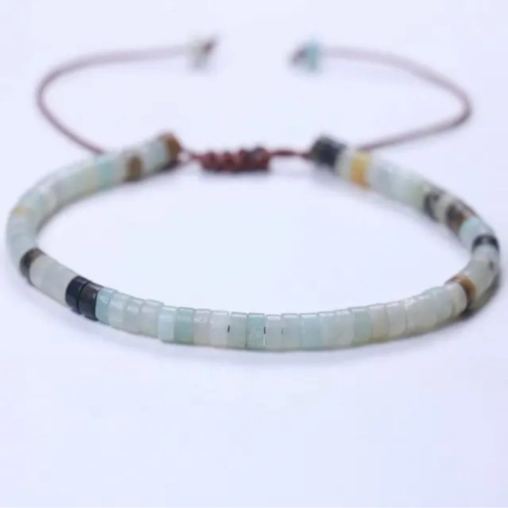 Amazonite minimalist stone bracelet